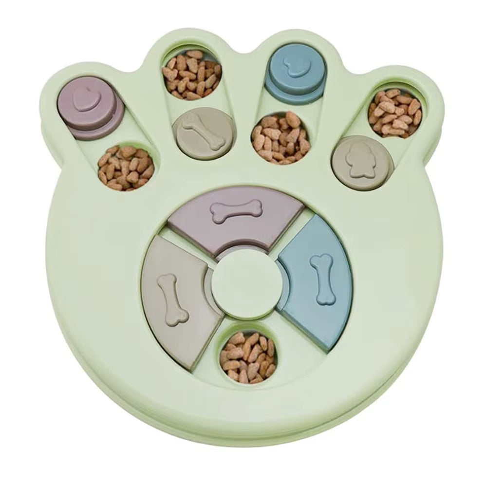Dog Puzzle Toys Slow Feeder Increase IQ Interactive Turntable Toy Food Dispenser Slowly Eating Bowl Pet Cat Dogs Training Game