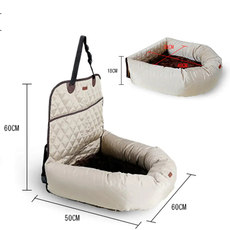 Deluxe Car Travel Pet Bed